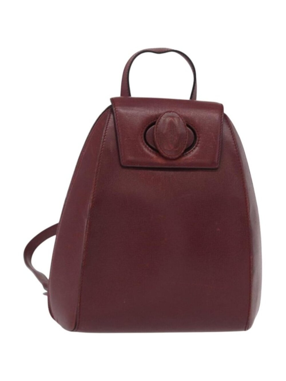 CARTIER Backpack Leather Bordeaux Gold